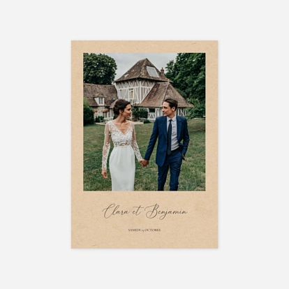 Carte de remerciements Notre lieu