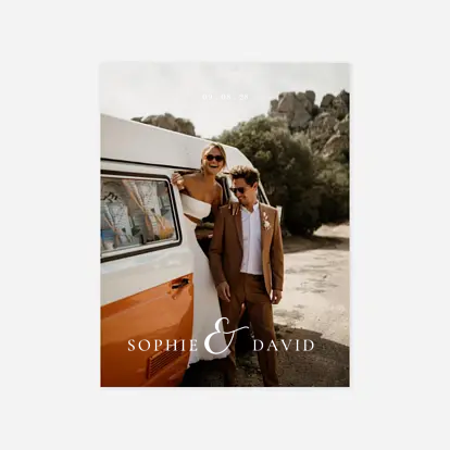 Faire-part mariage Nos prénoms