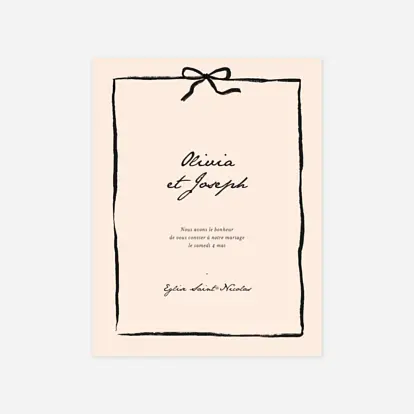 Faire-part mariage Notre union