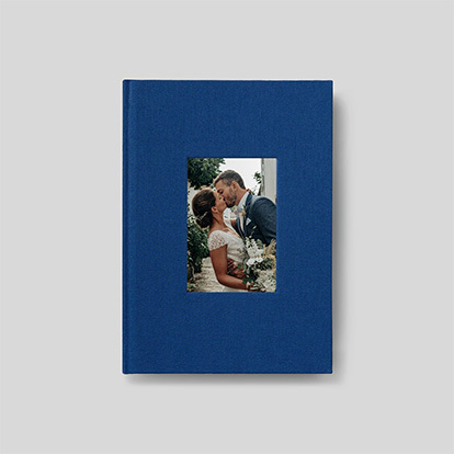Carnet personnalisé Tissu photo embossée