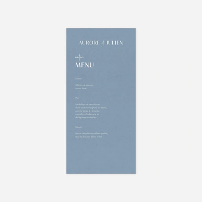 Menu mariage Nos Sentiments