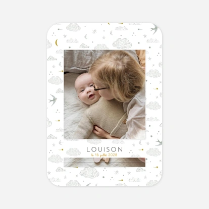 Faire-part naissance Nuage de lait