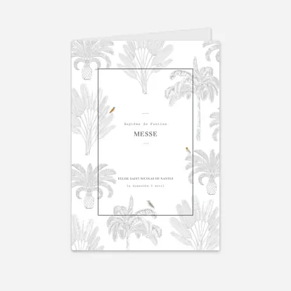 Livret de messe baptême Oiseaux de paradis