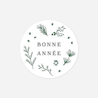 Étiquette cadeau Noël Ornement festif