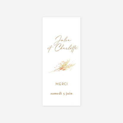 Stickers mariage Pampas fleuries