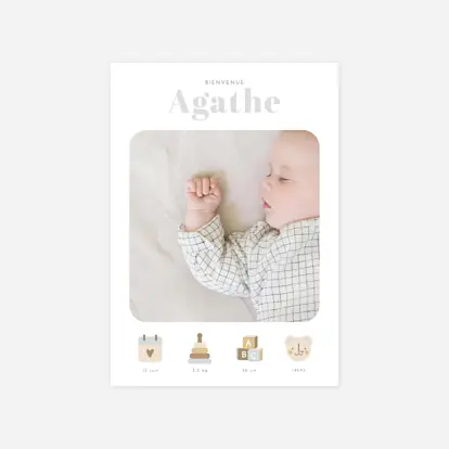 Faire-part naissance Pictos chéris