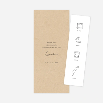 Faire-part naissance Pictos douceur