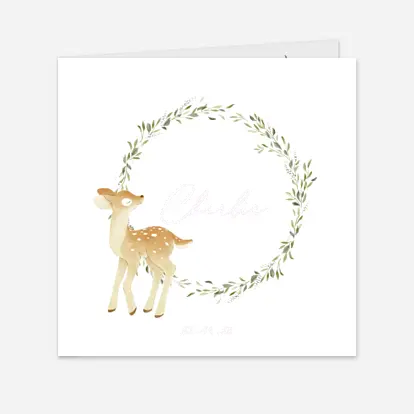 Faire-part naissance Petit faon