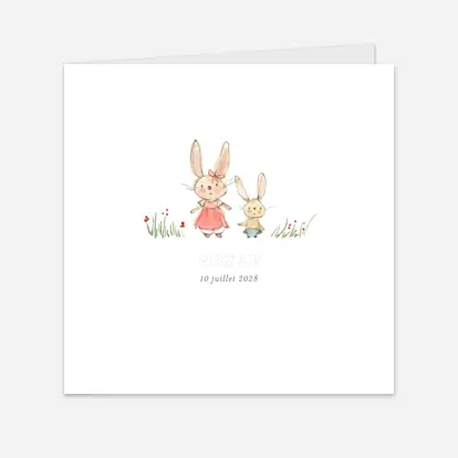 Faire-part naissance Petits lapins