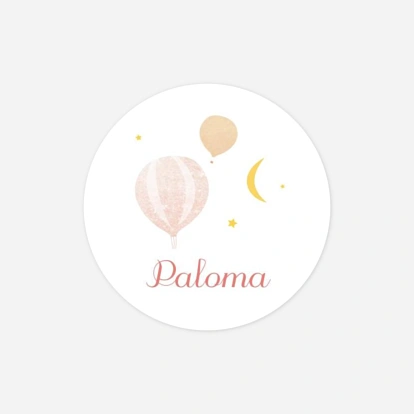 Stickers naissance Petites montgolfières