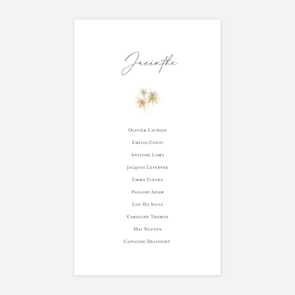 Nom de table mariage Pictos aquarelle