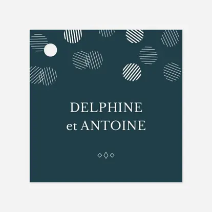 Etiquette perforée mariage Polka