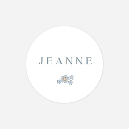 Stickers naissance Parmis les fleurs