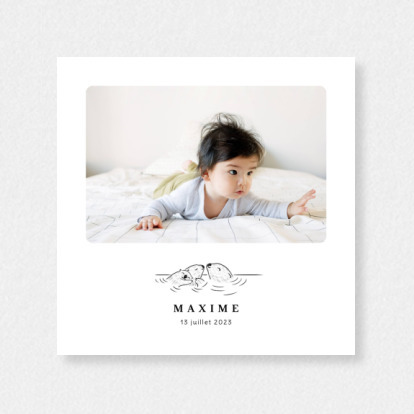 Faire-part naissance Petites loutres