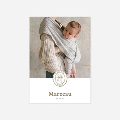 Faire-part naissance Petit médaillon