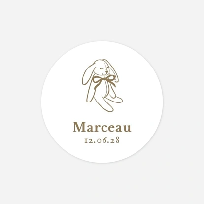 Stickers naissance Petit médaillon