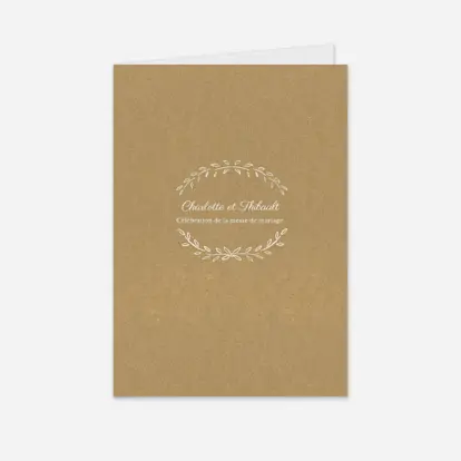 Livret de messe mariage Poème