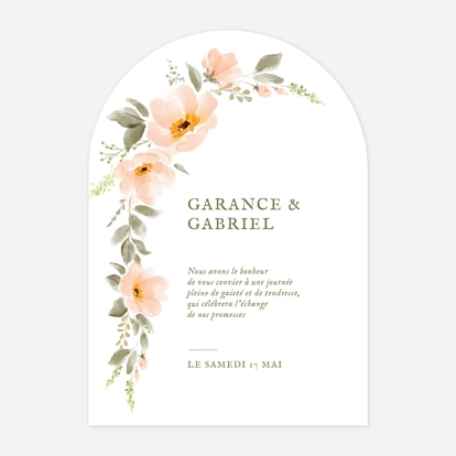 Faire-part mariage Poésie florale