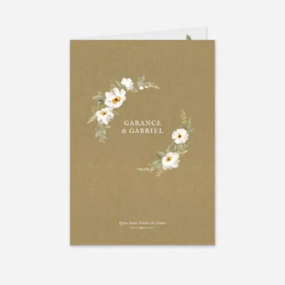 Livret de messe mariage Poésie florale