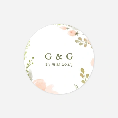 Stickers mariage Poésie florale