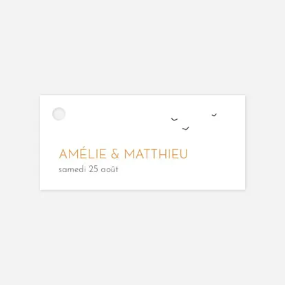 Etiquette perforée mariage Promesse champêtre