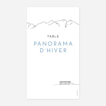 Marque-table mariage Promesse d'hiver