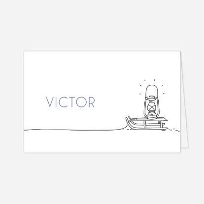 Marque-place mariage Promesse d'hiver