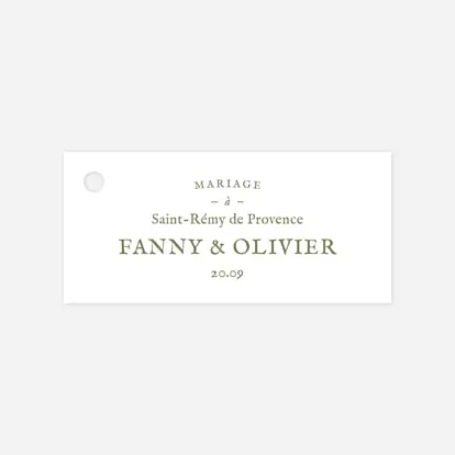 Etiquette perforée mariage Provence