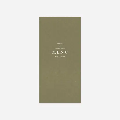 Menu mariage Provence