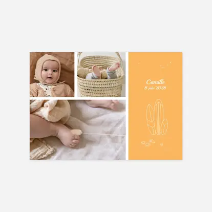 Faire-part naissance Première vague