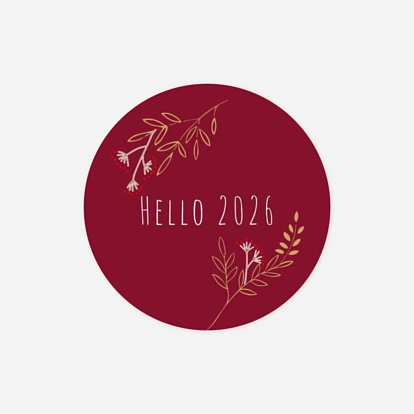 Étiquette cadeau Noël Ronde des prés