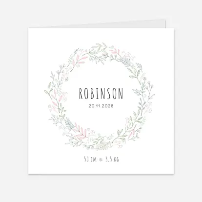 Faire-part de naissance Ronde des prés colorée