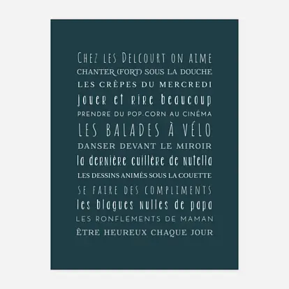 Affiche Les règles de la maison !