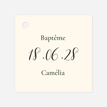 Etiquette perforée baptême Ritournelle