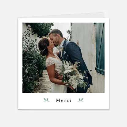 Carte de remerciements Ronde aquarellée