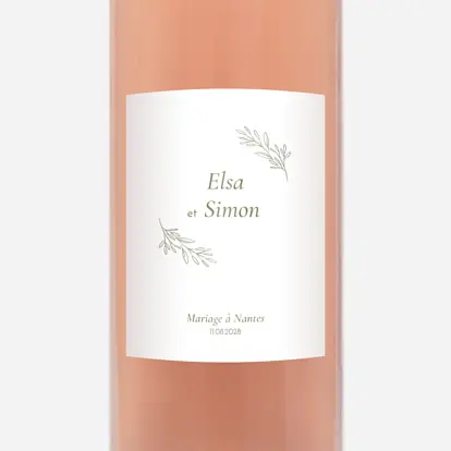 Étiquette bouteille Romantique