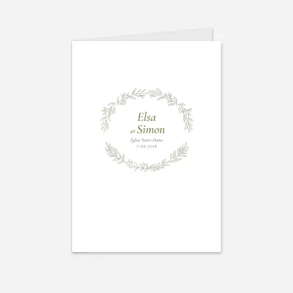 Livret de messe mariage Romantique