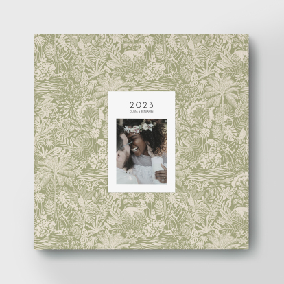 Livre photo couverture tissu photo embossée