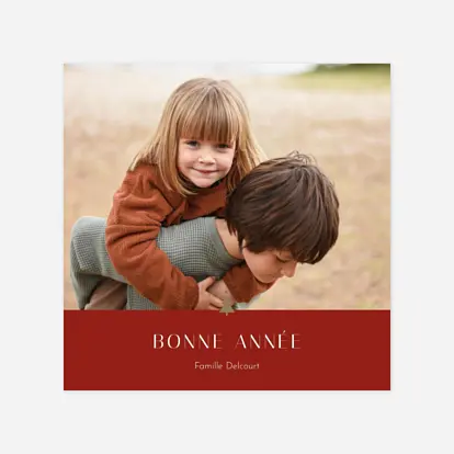 Carte de voeux Sapin d'or