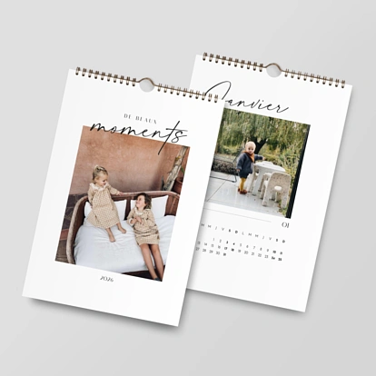 Calendrier mural Script Clair