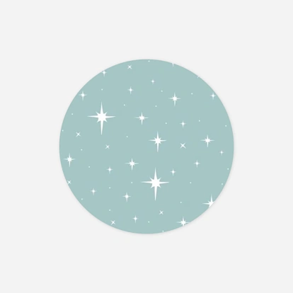 Étiquette cadeau Noël Sous les étoiles II