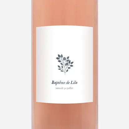 Étiquette pour bouteille Signature végétale