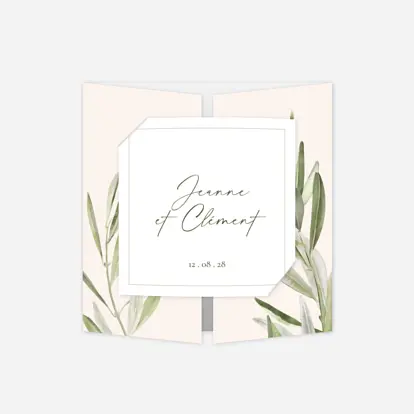 Faire-part mariage Sous les oliviers