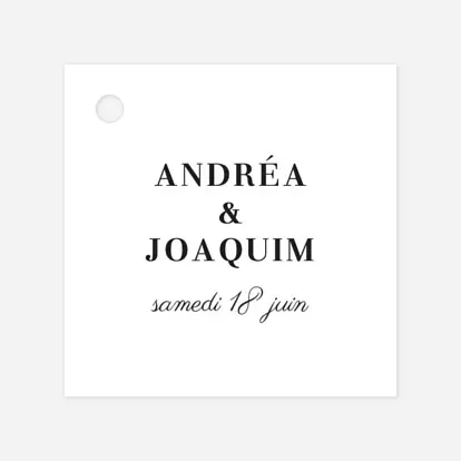 Etiquette perforée mariage Sous la pergola