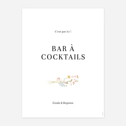 Affiche bienvenue mariage Solstice d'été