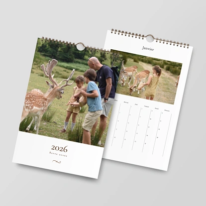 Calendrier mural cases personnalisables Solfège