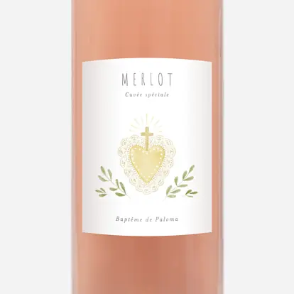 Étiquette pour bouteille Symboles aquarellés