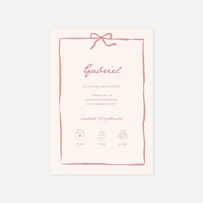 Faire-part naissance Tendre enfance