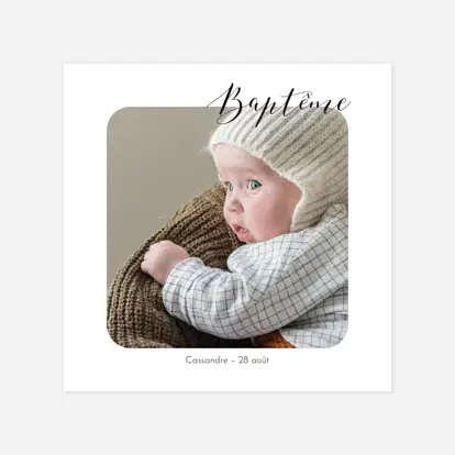 Faire-part baptême Tendre innocence
