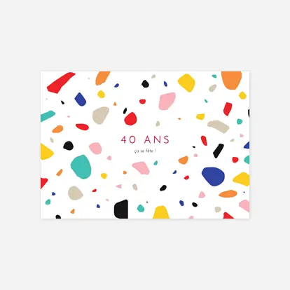 invitation anniversaire Terrazzo